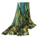 beautiful! Great silky texture right fabric women 100 voile long size print abaya head muslim hijab factory scarf